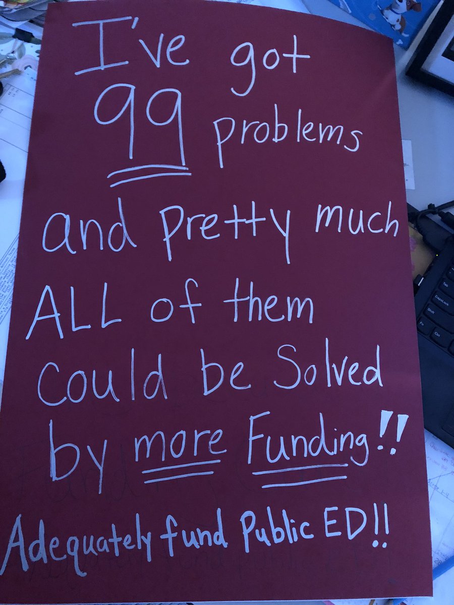 MrsWernera's tweet photo. Made signs for my sister and I for tomorrow ❤️🙌🏻 We grew up teachers’ kids watching our parents fight for their students now we are doing the same!! ❤️❤️❤️ https://t.co/qIb4NxZQ2o