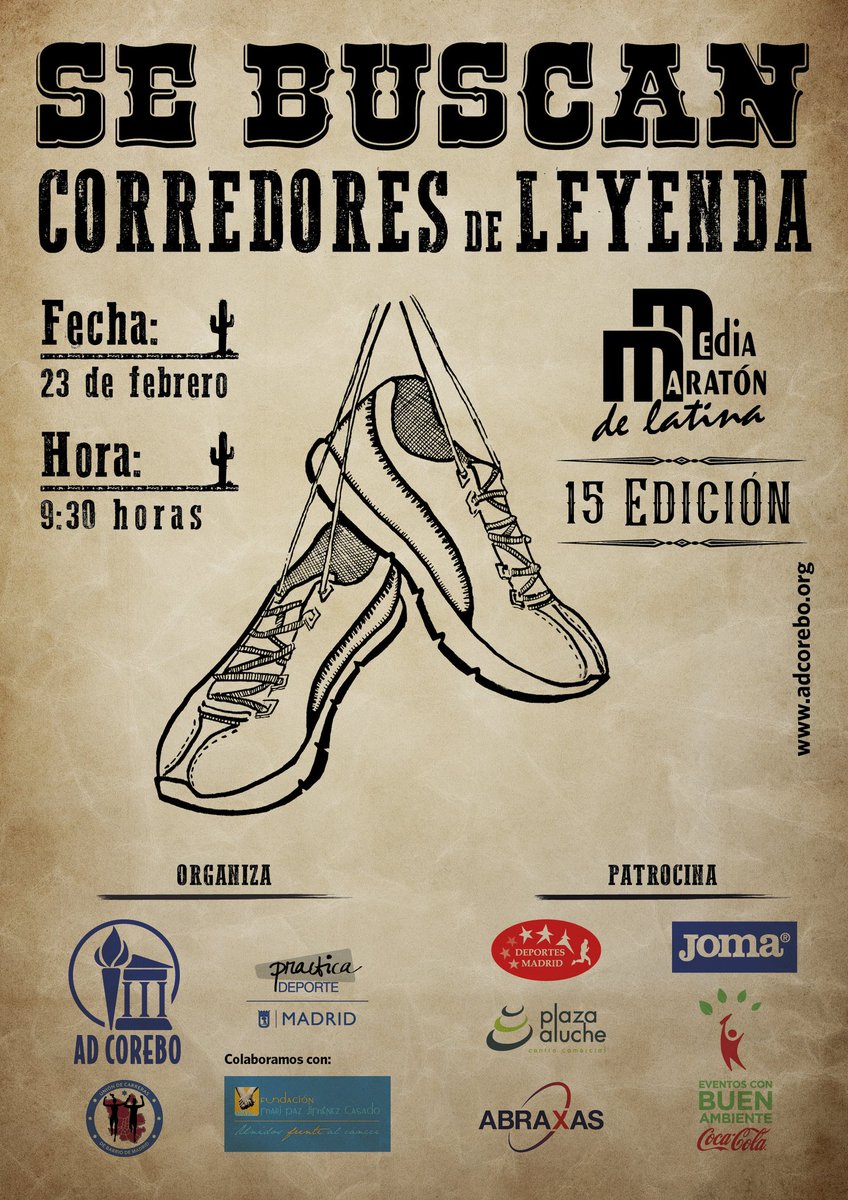 Ya están abiertas las inscripciones para la 15 Media Maratón de Latina (Madrid).
adcorebo.org/index.php/medi…
Se buscan corredores valientes 🌵🏃🏼‍♀️🏃‍♂️🌵
#halfmarathon #Madrid #casadecampo #marathon <a href="/MMaratonLatina/">Media Maratón de Latina (Madrid)</a> #quienpruebarepite #correrlaesdevalientes
