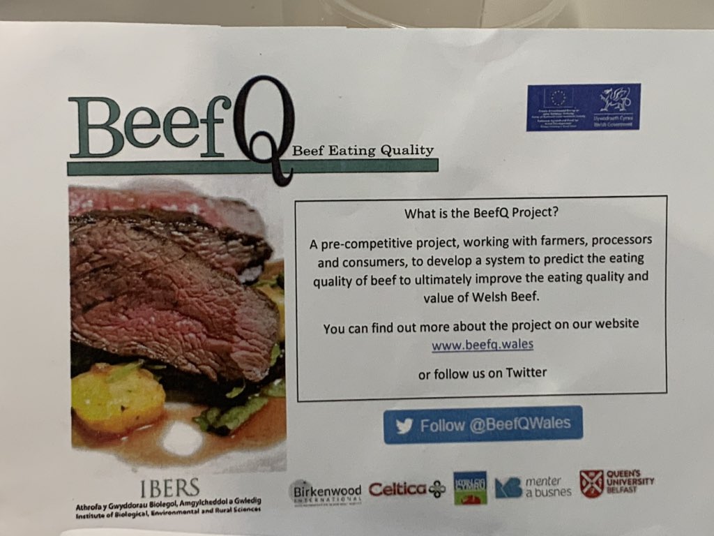 Great fun at tonight’s BeefQ beef tasting event developing new approach to valuing beef <a href="/QUBIGFS/">IGFS</a>