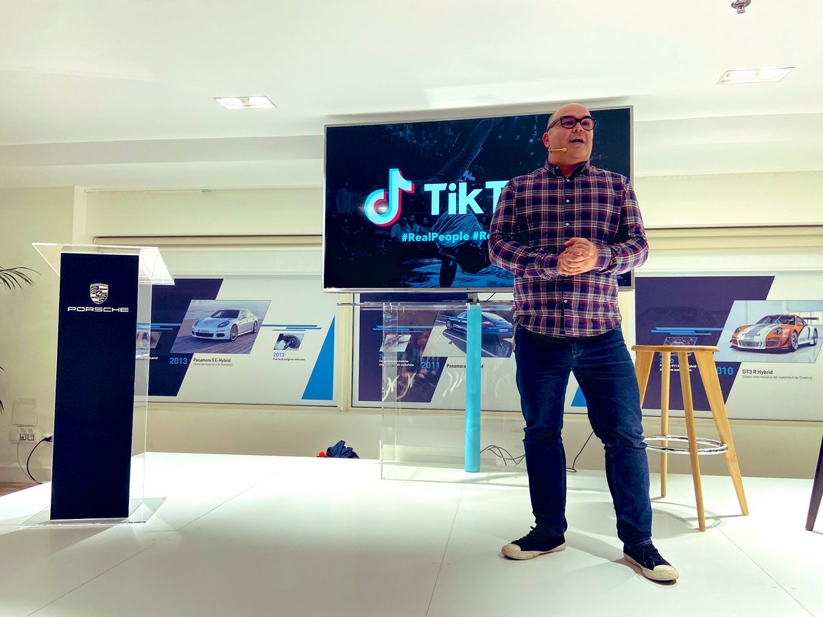 Martafvega's tweet photo. Hoy en #PorscheSmartMobilityLab tenemos de invitado a @tiktok 
Ahora @ibm73 presentando el laboratorio de innovación y dando paso a Emma Rodríguez, Sales Manager en España de la #redsocial #innovation https://t.co/wuLCS0zXWJ