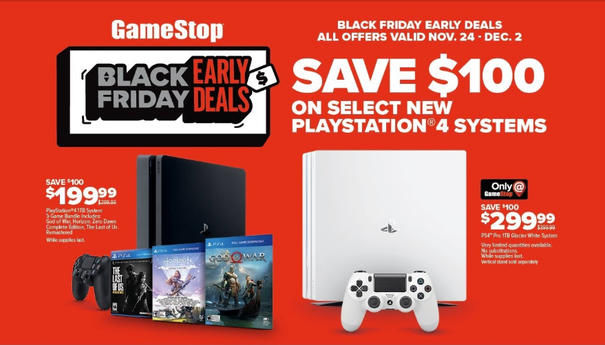 ps4 pro black friday gamestop