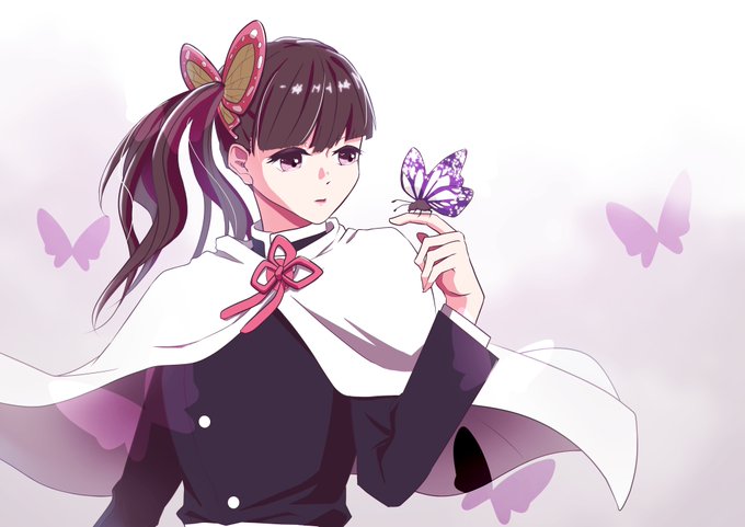 豊島みさぢさんがTwitterに投稿した栗花落カナヲ(鬼滅の刃)のイラスト。