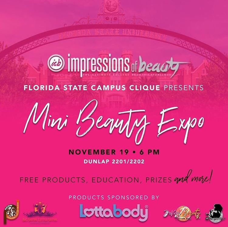 FSUBSLS's tweet photo. Wanna learn more about how to level up your makeup 💄or how to make your skin glow ✨Join Impressions of Beauty, Big sister little sister, DeVosh beauty, and  NCNW Tomorrow  @6PM in the Dunlap 2201/2202 as we explore ways to elevate your hair, makeup and skin! https://t.co/yXBUpKUOwd