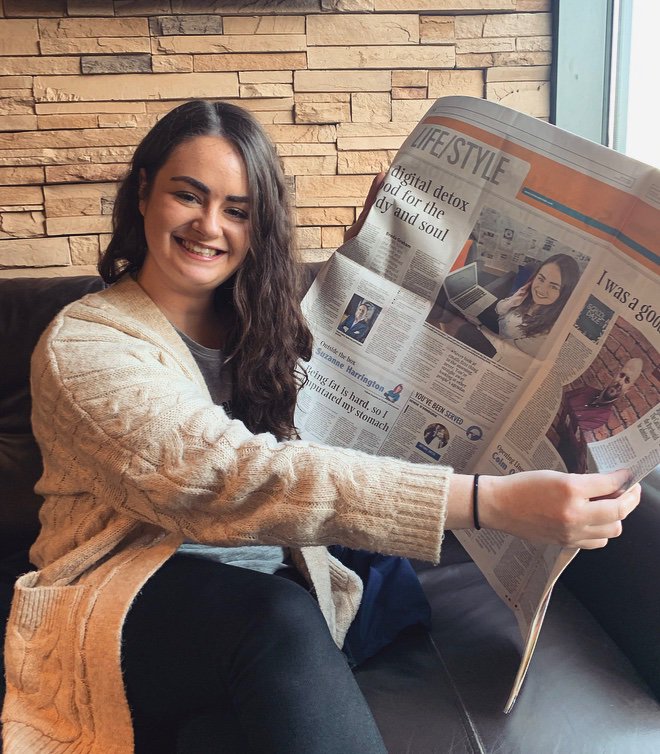 BredaGraham's tweet photo. There I am in today’s paper talking about controlling my phone usage and screen time, with a big thank you to @shanecradock for his insightful knowledge in the area of time management and mindfulness.

Give a read if you suffer from scrolling thumb 👇🏻

https://t.co/8Yt6iOFmNb https://t.co/z4uqwFTor0