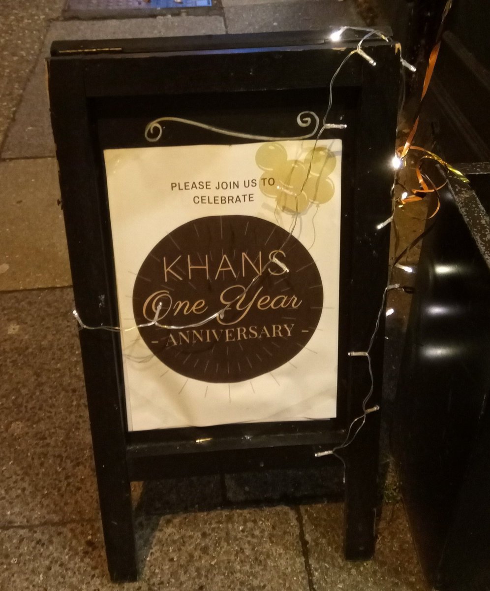 On Sunday it was <a href="/KhansBlackheath/">Khans Blackheath</a> one year anniversary..!! Congratulations guys will pop in soon..!! 👍🏻🎉#eatlocal #Blackheath