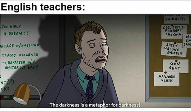 congresiate's tweet image. Nadie, ni siquiera los autores de los libros ven lo que los profesores de inglés interpretan al leer. 😂📚 ift.tt/2CWZVHa