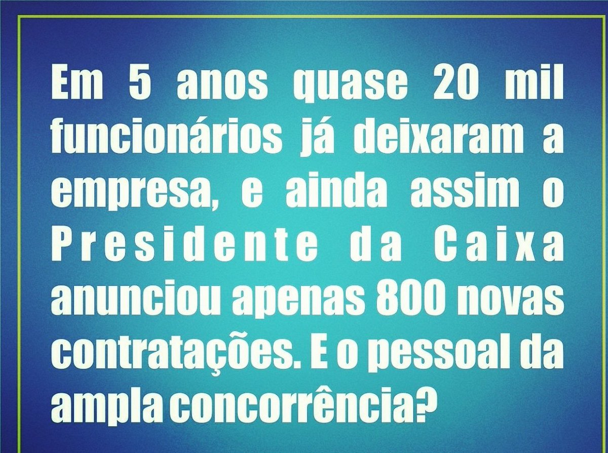 AprovadosPetro's tweet photo. @PodestaLima @jairbolsonaro @g1 @jornal_cultura @folha @revistaforum @Nathlia04993611 @Caixa Lançado o desafio ao Presidente @jairbolsonaro! O déficit é muito grande devido ao número de desligamentos nos últimos anos sem a devida reposição. https://t.co/BSgOihSFZT