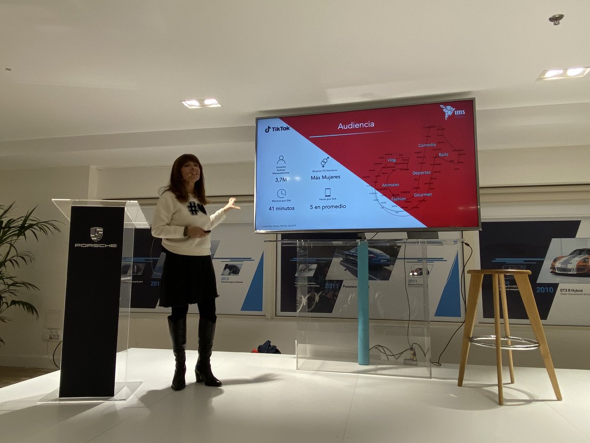Martafvega's tweet photo. La audiencia de tik tok es principalmente femenina y los usuarios invierten 41min/dia 😮#PorscheSmartMobilityLab #innotalk https://t.co/QH1W1LNPSj