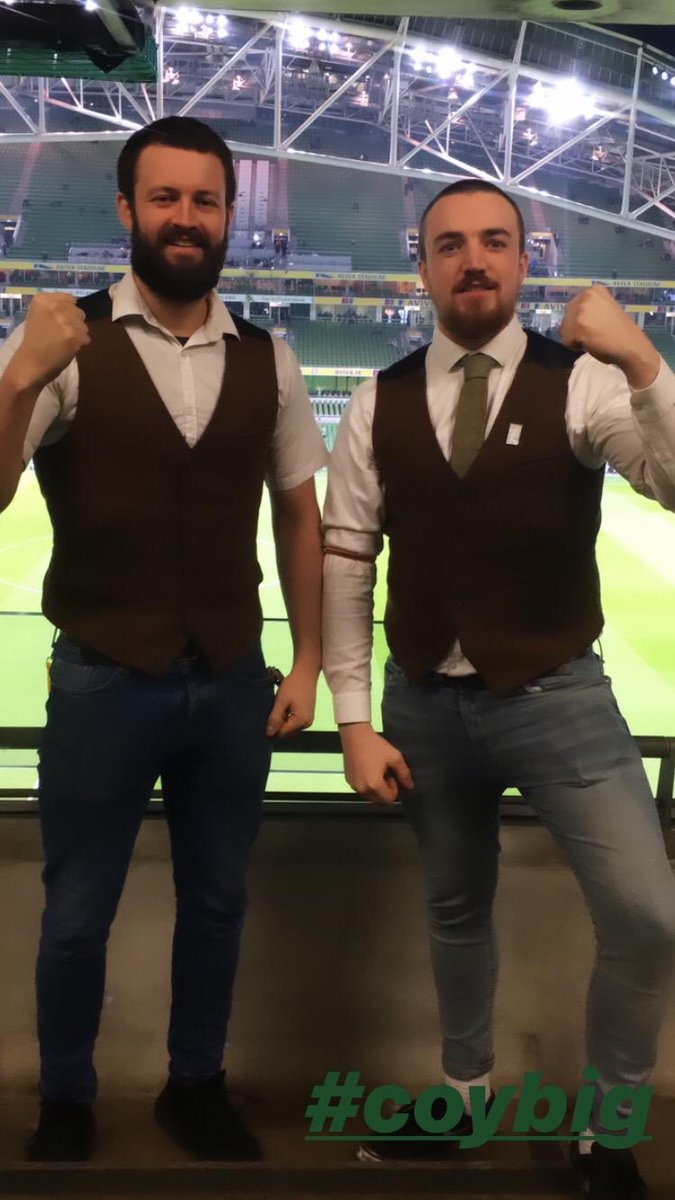 Our team are ready for kick off at the <a href="/AVIVAStadium/">AVIVA Stadium</a> for #IREVDEN #COYBIG