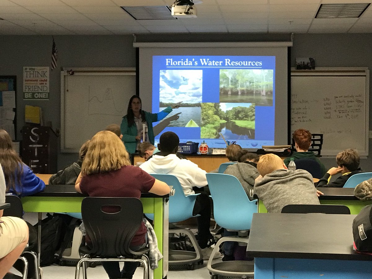 BTMSSTEM's tweet photo. Thank you St Johns River Water Management Dstrict for talking to my classes @BTMSeagles 🦅about the journey water takes in our state and for funding our “Adopt an Estuary” grant!!! #environmentalSTEM #localresources #communitypartners https://t.co/HIghdVrNoW