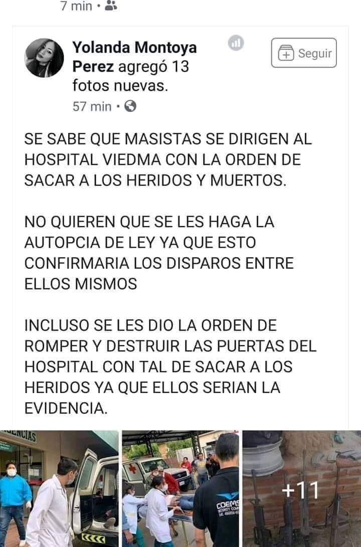 IrmaCoronado12's tweet photo. Así ellos mismos se están matando para echar la culpa alis militares https://t.co/ITOcILb5gS