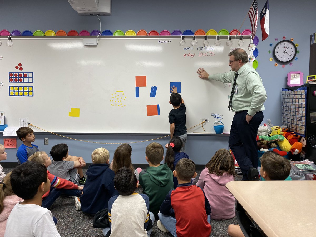 Thank you @DaveSurdovel for coming into my class today to teach my students how to build a number different ways. They loved you and said you are welcome back anytime! 🤓 #StampOfApproval @TISDWES @TomballISD