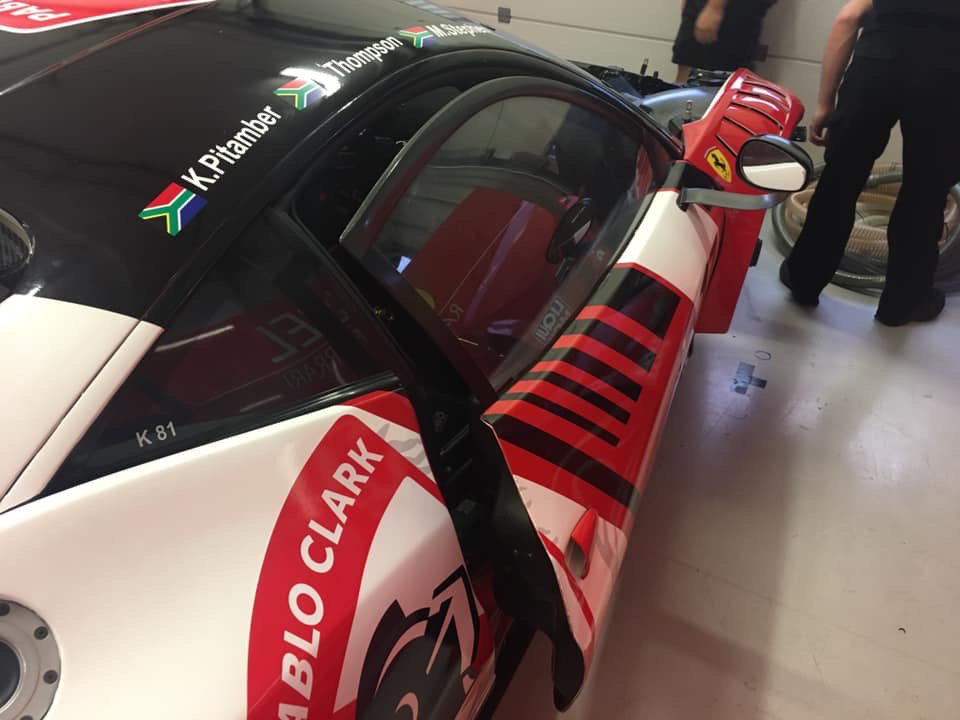 iLEBsa's tweet photo. A glimpse of the #SA๐ฟ๐ฆ entered @Ferrari 458 GT3 of with drivers
#KishoorPitamber
#MichaelStephen
#LeeThompson
@IntercontGTC@kyalami9hour https://t.co/LFp8RSdTmK