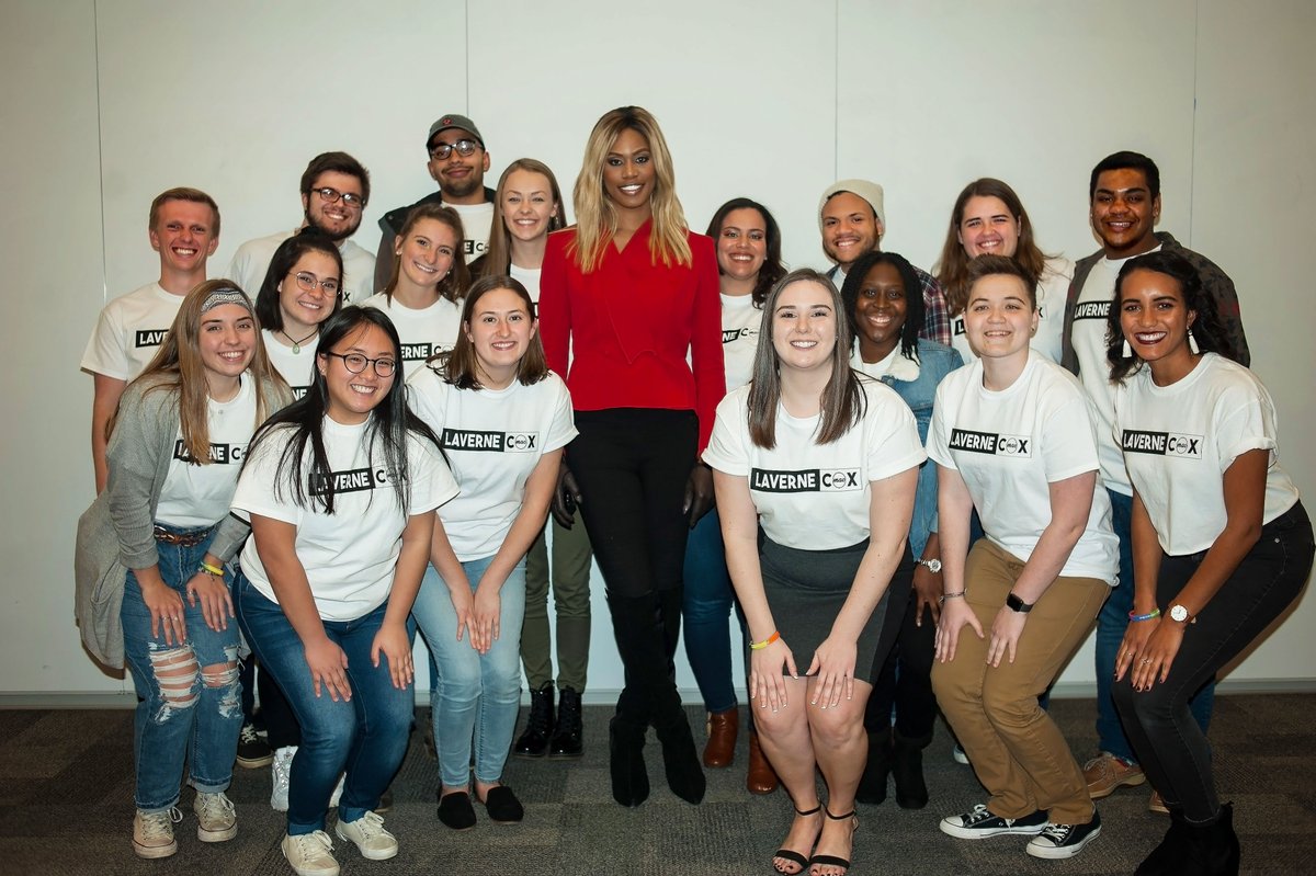 MoravianU's tweet photo. Thank you @Lavernecox for blessing our campus with your presence and powerful speech 💙 #AintIAWoman https://t.co/T4ET9BM8GE