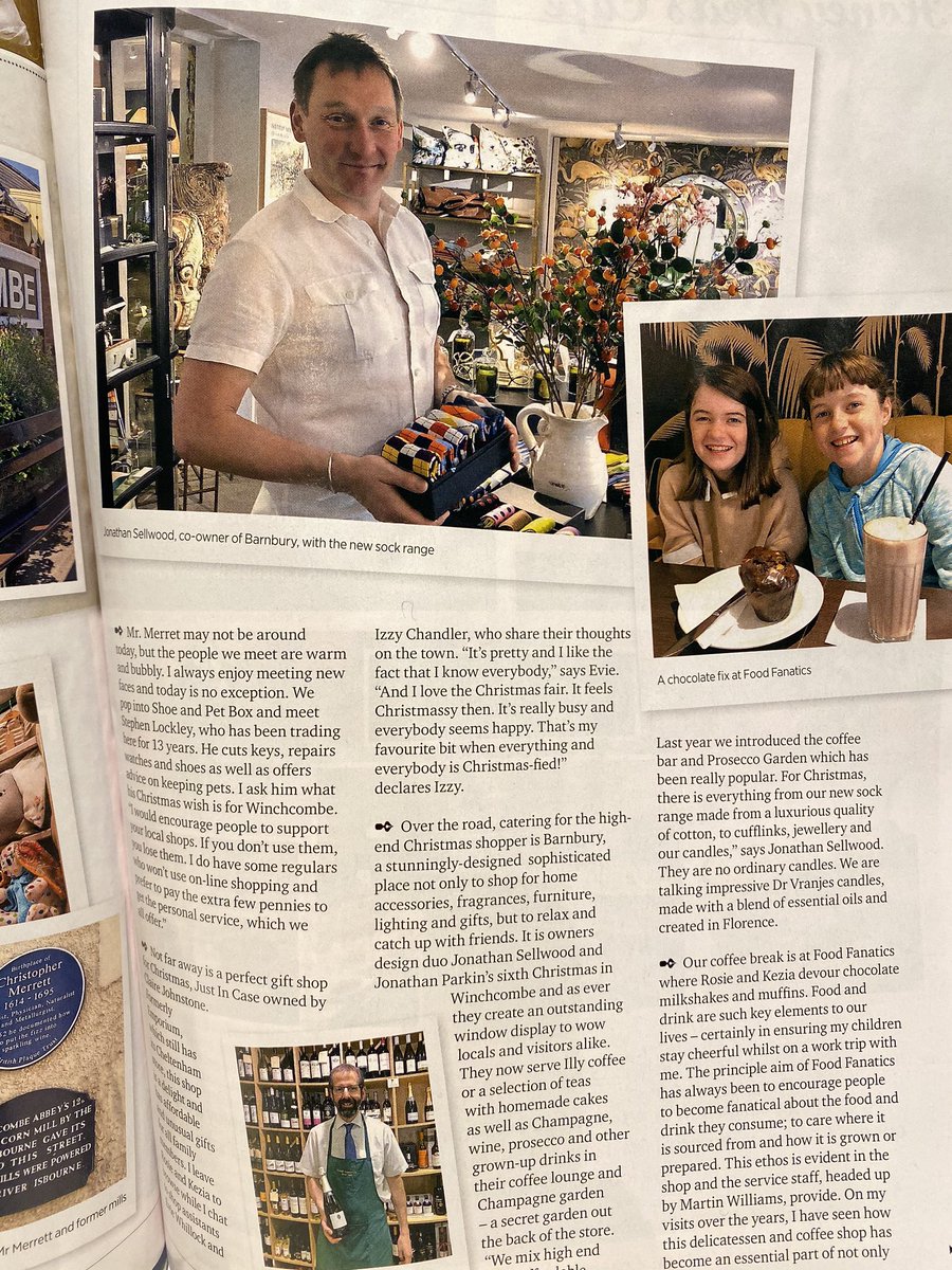 We’re featured in <a href="/cotswoldlife/">Cotswold Life</a> Winter sparkle in Winchcombe. Big thanks to Tracy Spiers, fantastic article. #winchcombe #cotswolds #ChristmasIsComing