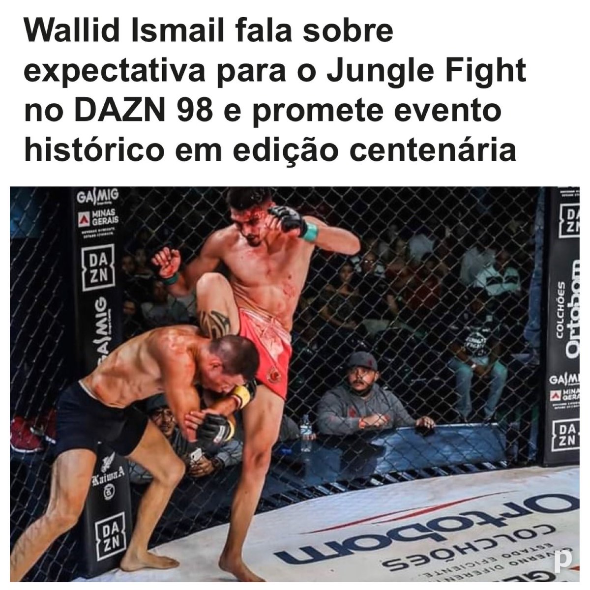 Selva ⁦<a href="/junglefc/">Jungle FC</a>⁩ 23/11 20:00 A chegada do DAZN no Brasil é o começo de uma nova era no MMA e para todos os esportes. No DAZN você assiste os melhores do mundo em todos os esportes, e o Jungle Fight, não poderia ficar de fora da maior plataforma de streaming do mundo.