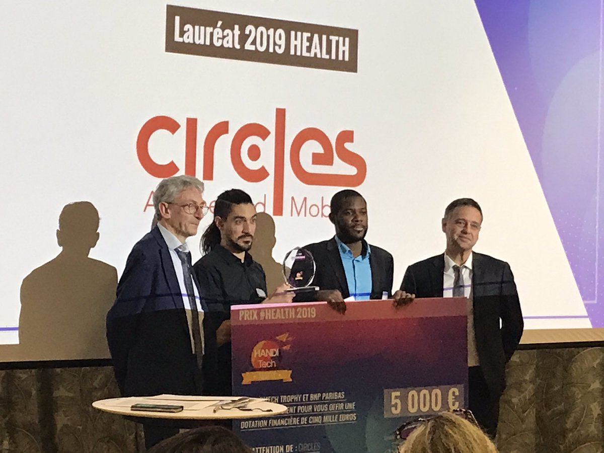v_bustreel's tweet photo. #Health #Santé @apfhandicap engagée dans @LaHanditech_ pour une participation active des personnes en situation de handicap et des solutions accessibles
Lauréat #circles #HanditechTrophy2019 #HTT2019 https://t.co/730YjQ4vnT