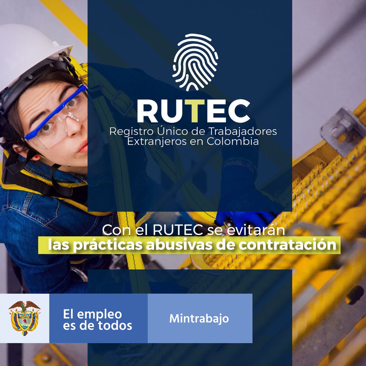 MintrabajoCol's tweet photo. A través del Registro Único de Trabajadores Extranjeros en Colombia, #RUTEC se generan insumos de pertinencia y calidad para la construcción de política púbica. https://t.co/YeiqismxwP