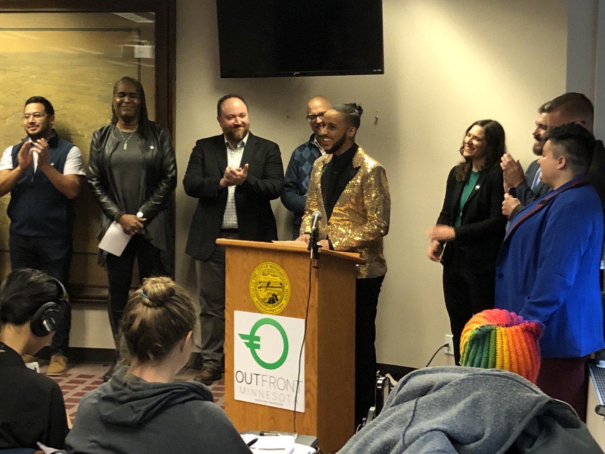 outfrontmn's tweet photo. The first conversion “therapy” ban in Minnesota is expected to pass committee in the city of Minneapolis today! #BornPerfect #BornPerfectMN https://t.co/pOtLE1lGCR