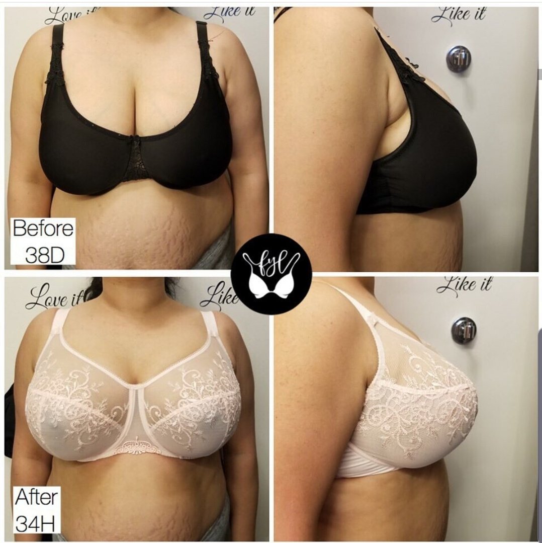 The Fatness Trainer on X: I love seeing bra boutiques do these so people  can see in real time how a bra fitting can make a difference and also how  folks need