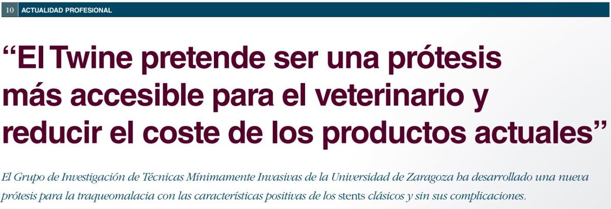 kike_rx's tweet photo. El Grupo de Investigación de Técnicas Mínimamente Invasivas de la Universidad de Zaragoza ha desarrollado una nueva prótesis para la traqueomalacia con las características positivas de los stents clásicos y sin sus complicaciones. #GITMI @unizar https://t.co/KqvATd65M7