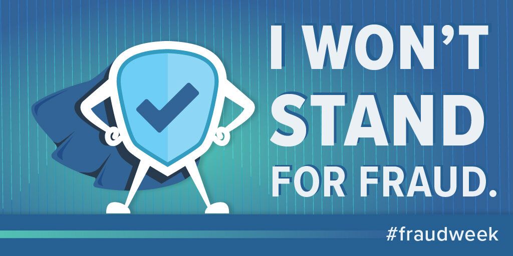 TheACFE's tweet photo. Fraud Week is the perfect opportunity for you to reach out to friends, colleagues and family to educate them about the impact of fraud and what you do as an anti-fraud professional. https://t.co/NCtDASpKQc https://t.co/zfHKZ4gKxf