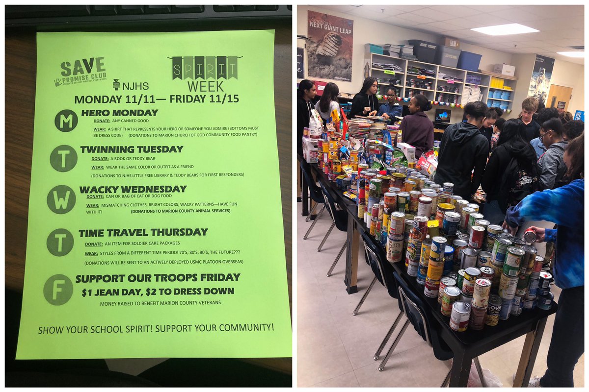 difyesci's tweet photo. This is what happens when a school comes together for the community! @NATIONALSAVE and @nhs_njhs members collected over 1500 items during Spirit Week! Soldier care packages for @AnySoldier go out next week! Way to go! @HorizonAcadFL @ltromley @BenWhitehouse98 @theREALDonMaier https://t.co/4J9a7Y4CkB