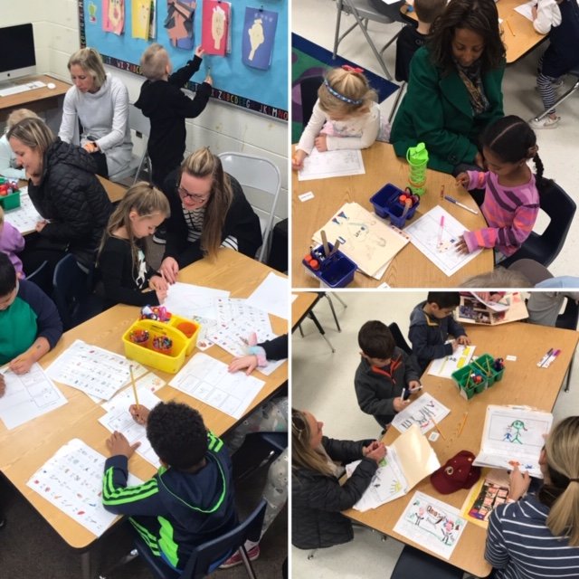 Our kindergarten teachers and students made sure that there was an opportunity to showcase all the great learning that is taking place each day with all of our visitors today.  Our kindergarten students writing skills are something to be proud of.
