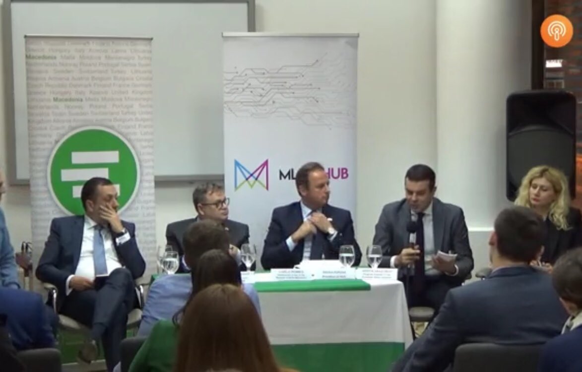 We discussed why a Macedonian should still “choose Europe after October 2019”, in company of the french &amp; italian ambassadors @ChThimonier &amp; <a href="/carloromeo70/">Carlo Romeo</a> Organised by Young European Federalists