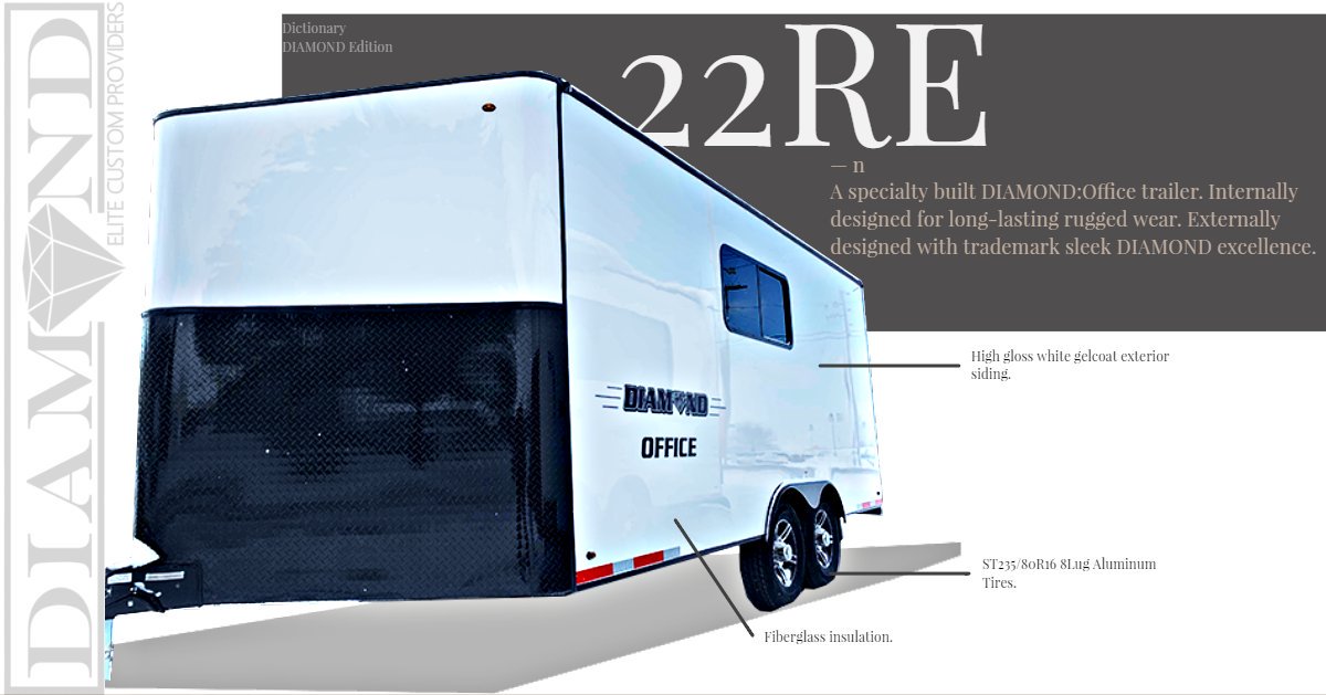 DiamondTrailers's tweet image. #DIAMOND #DIAMONDdictionary #DIAMONDoffice #mobileoffice #22re #trailer #trailersales #trailerlife #indiana #middlebury #specialtytrailers #rugged