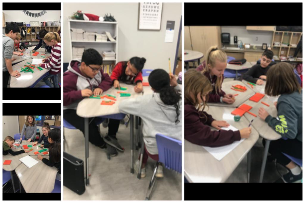 Mrs. Williams' 5th class has been working on dividing decimal numbers using base 10 blocks.