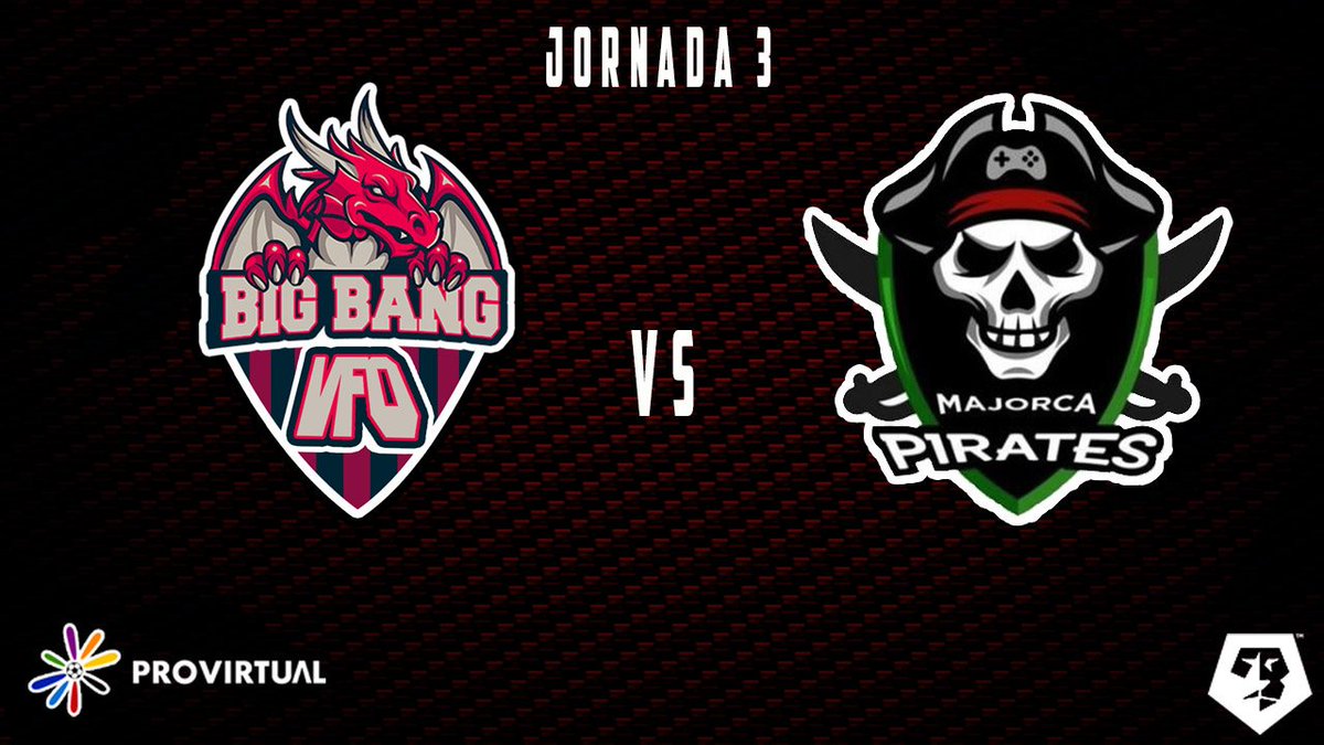 BigBangVFO's tweet photo. 📅JORNADA 3:

BIG BANG  vs MAJORCA PIRATES

⌚️23:10h

Os deseamos mucha suerte!!!😄
@MajorcaPirates 

@VFOspain_ps

@VFOspain https://t.co/GCPkQpRvqC