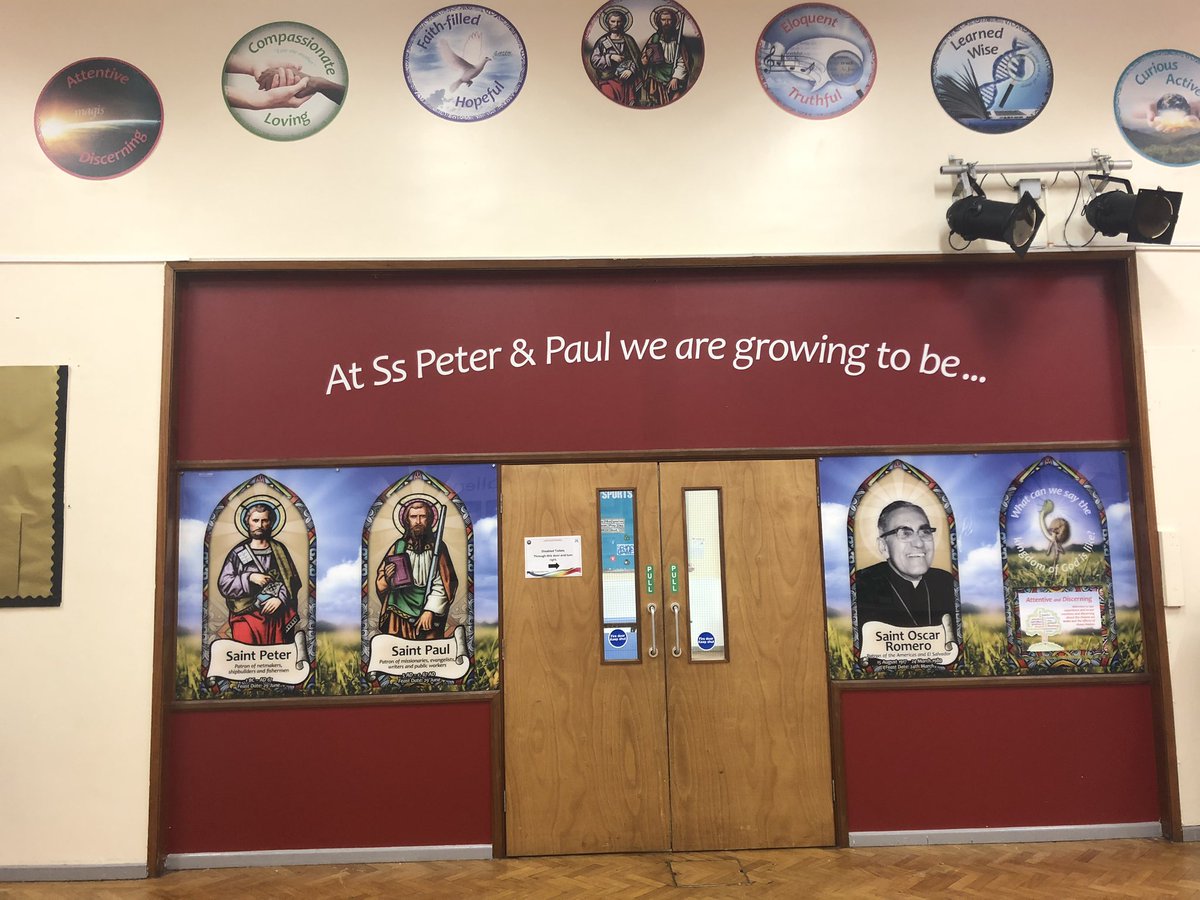 SSPP_Coventry's tweet photo. WOW! Welcome to our ‘new look’ school hall! Doesn’t it look fantastic?! 🕊 #sspp #onajourneywithjesus #schoolhall #newlook #primaryschool https://t.co/ybhycjyshM