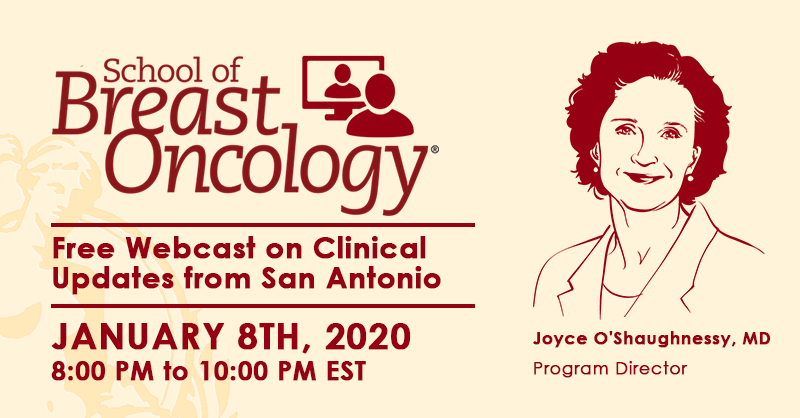 PER (@gotoper) on Twitter photo Jan 8, 2020 | 8-10 PM EST
Register --> bit.ly/2NZzy9Y
FREE webcast, featuring Joyce O'Shaughnessy, MD <a href="/BCJoyceO/">Joyce O'Shaughnessy, MD</a>, providing a comprehensive overview of data presented at SABCS! #gotoPER #BCSM #BreastOncology Jan 8, 2020 | 8-10 PM EST
Register --> bit.ly/2NZzy9Y
FREE webcast, featuring Joyce O'Shaughnessy, MD <a href="/BCJoyceO/">Joyce O'Shaughnessy, MD</a>, providing a comprehensive overview of data presented at SABCS! #gotoPER #BCSM #BreastOncology