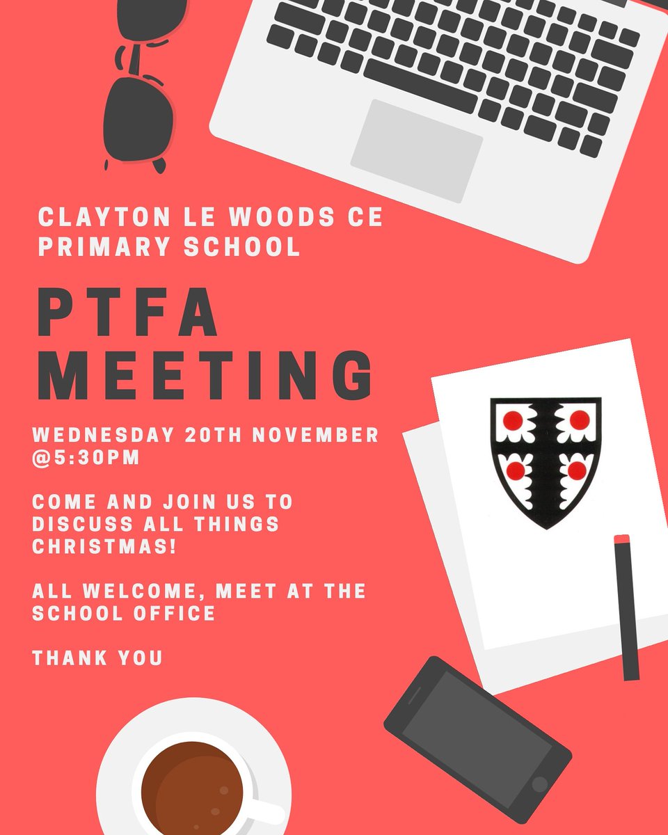 CLW_CE_PTFA's tweet photo. Come and join us for our Christmas PTFA Meeting this Wednesday 20th November @ 5:30pm 👍🗓️ https://t.co/cJ0Bkn0IVC