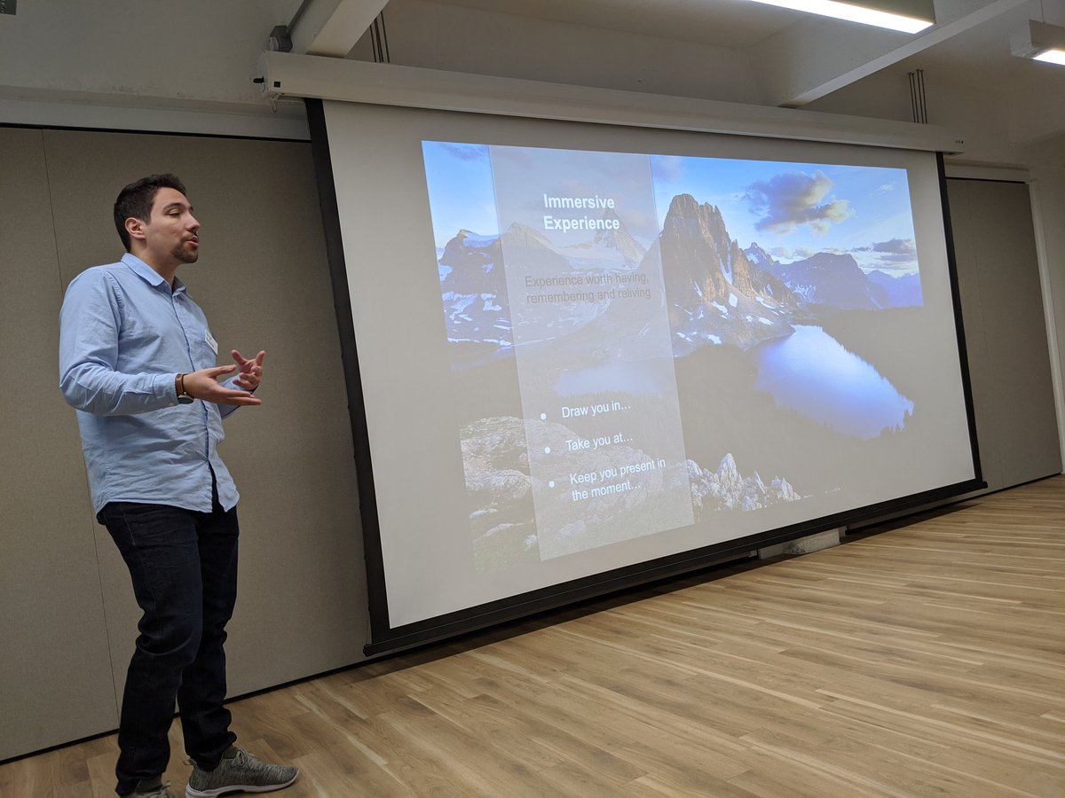 . <a href="/gkortsaridis/">George Kortsaridis</a> presenting a talk on "Immersive VR" #AndroidMcr