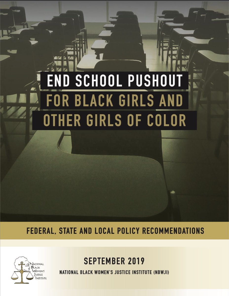 NBWJInstitute's tweet photo. Resources if you want to know more &amp; be a part of the solution:

NBWJI Report: End School PushOut for Black Girls and Other Girls of Color: Federal, State, and Local Policy Recommendations

Read more here: https://t.co/dABInr69B5

#endschoolpushout https://t.co/lcmcHJ4emC