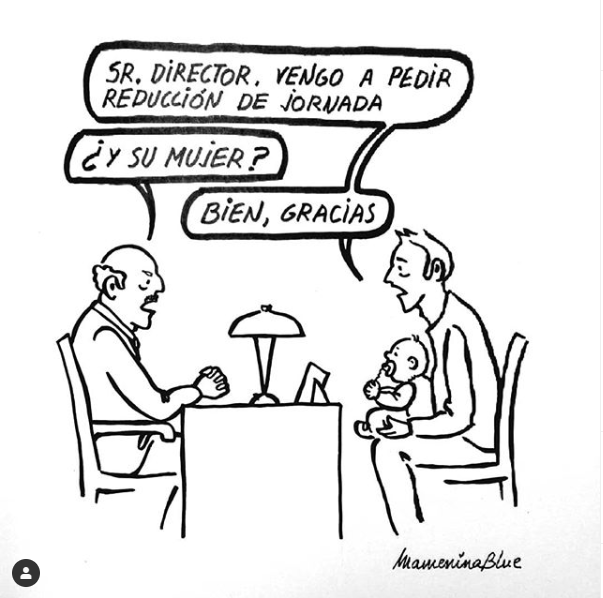 Tener un hijo cambia la vida. Uno de los grandes cambios pasa por conciliar vida familiar y profesional. Aunque la Ley fomenta la corresponsabilidad de madres y padres, la realidad es que hombres y mujeres adoptan de manera desigual las 'medidas de conciliación'. 📸Mamenina Blue.
