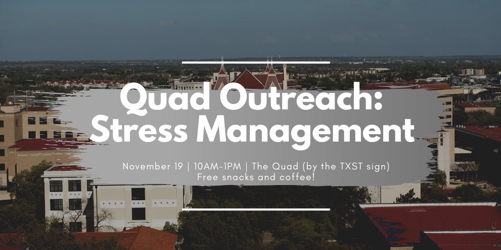 TXSTSuccess's tweet photo. Catch us on the Quad tomorrow! https://t.co/KFETc84LUp