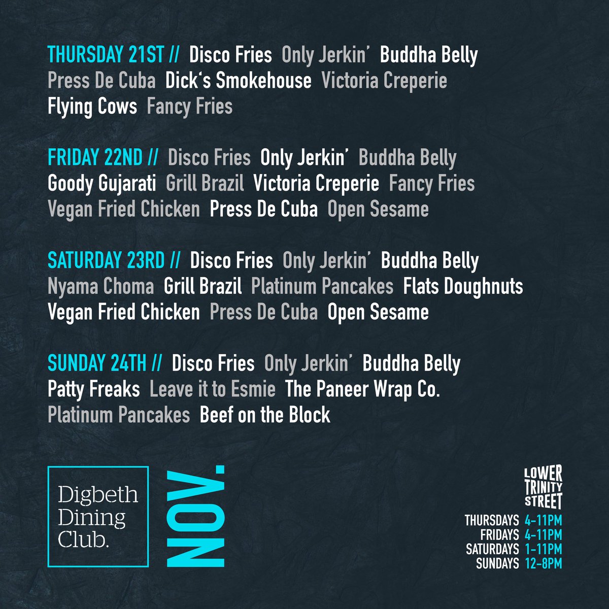 Thank you to everyone to made it down last week. Back at it again this weekend, every Thu-Sun until 22nd December!