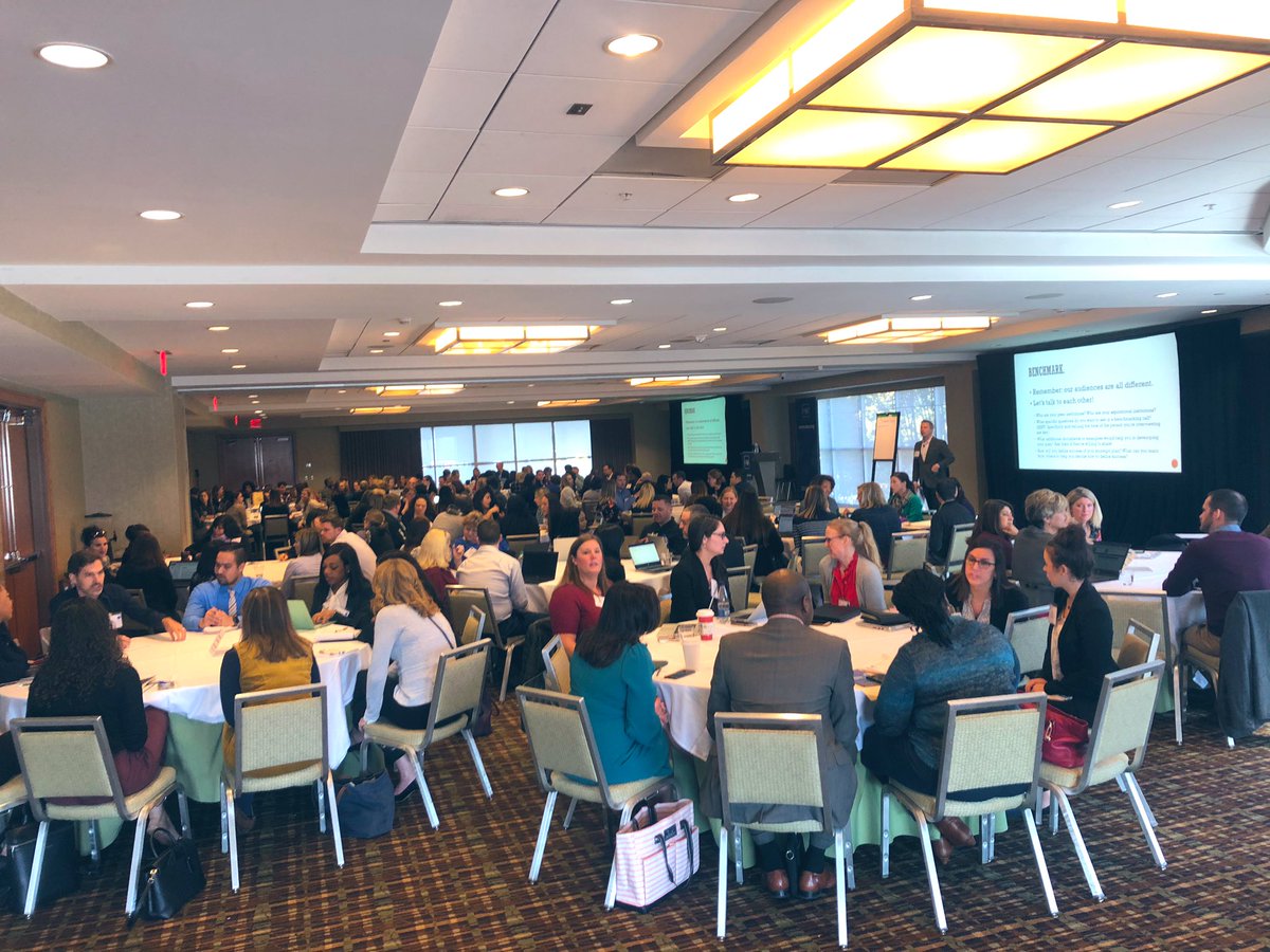 kimincuse's tweet photo. And...we’re off! Terrific crowd for #caseaes in Atlanta. Feeling very grateful to be part of this conference and to spend the next several days talking all things alumni engagement. 🤓 https://t.co/1JuRM30ioZ