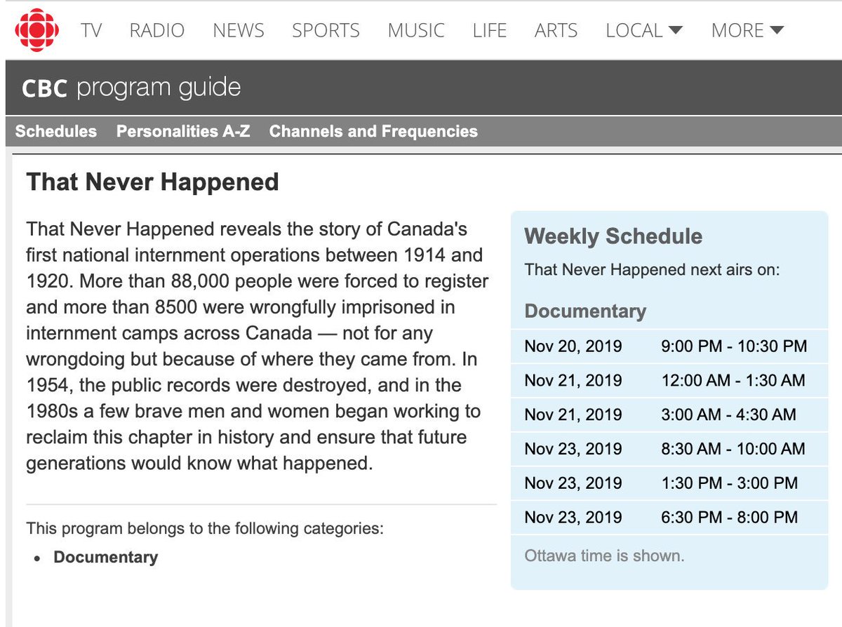 Ryan_Boyko's tweet photo. #ThatNeverHappened Broadcast Premiere on @cbcdocs The Documentary Channel.  This Wednesday 

#cdnpoli #Internment #WW1 #documentary #Ukrainian @InternmentCda @jkenney @inky_mark @dianacofini @olana_thomson https://t.co/TrerFa90rA
