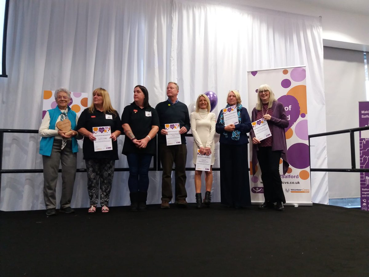 Dance yourself Dizzy made it to the short list at the amazing #HeartofSalford awards. So much valuable volunteer work happening in Salford.