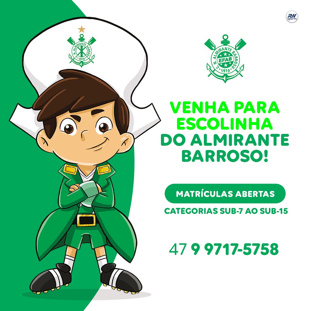 Garanta já a vaga do seu filho. Matrículas abertas para escolinha de futebol do Almirante Barroso! 🙌🏼⚽

#AvanteAlmirante #Futebol #EscolinhaAlmiranteBarroso #EFAB #AlmiranteBarroso