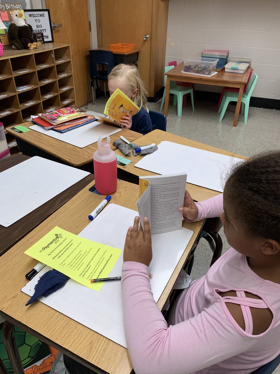 Already getting into our new books! So excited for BSI book club! #happyatbsi #bsieaglepride <a href="/Eagles_BSI/">Big Shanty Intermediate</a> <a href="/PrincipalDrK/">Kelly Luscre</a>