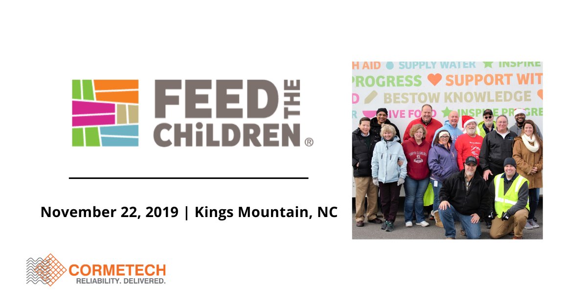 CormetechInc's tweet photo. Cormetech is excited to be teaming up with “Crisis Ministries of Kings Mountain” and "Feed the Children" this week to serve those in need of meals in the Kings Mountain, NC area. 

#energyindustry #powerindustry #energy #naturalgas #coal #gas #SCRcatalyst #utility 
@Krishnan_Inc https://t.co/TYc3fXZiLF