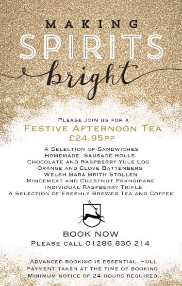 PlasDinas's tweet photo. Festive Afternoon Tea
Available 27th Nov - 21st Dec 2019
£24.95pp
Advanced booking is essential. Full payment required at the time of booking. 
To book please call our team on 01286 830 214. 
#Festiveseason #FestiveAfternoonTea #afternoontea #Caernarfon #NorthWales https://t.co/DYIXe1vMWp