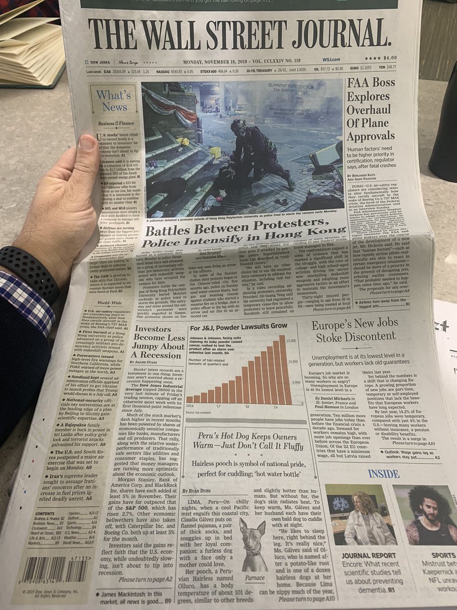 houdali's tweet photo. Una noticia diferente sobre América Latina hoy en The Wall Street Journal: el Peruvian Hairless o #PerroCalato Peruano y su capacidad de dar calor (perfecto para acurrucarse) en plena portada en el @WSJ de hoy. 🇵🇪 https://t.co/vtffALSaRN