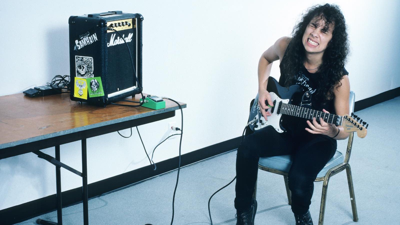 Happy Birthday to Kirk Hammett, born on November 18, 1962. Kirk Hammett of Metallica 1986  