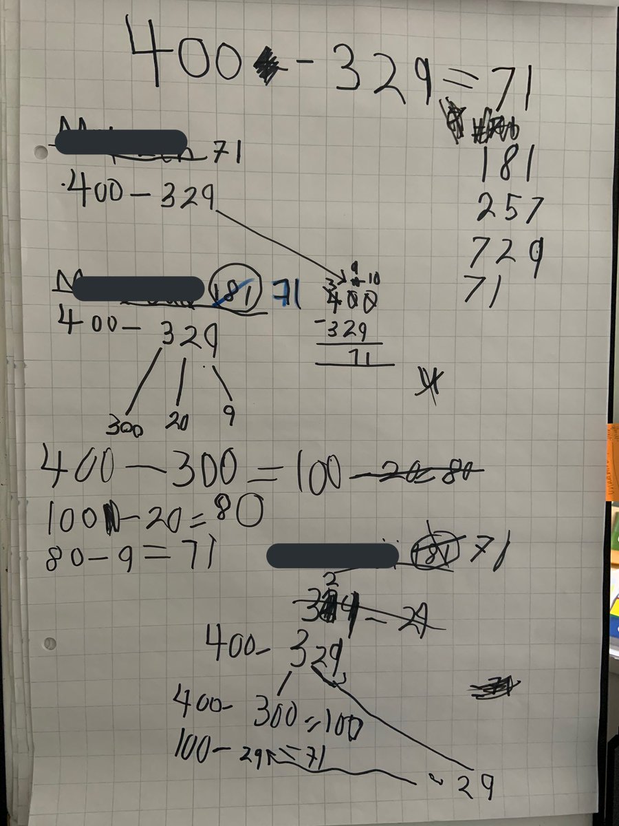 SharlaFalodi's tweet image. Grade 2/3 students have kicked me to the curb and taken ownership over their own learning. Nothing better than watching students lead their own Number Talks, annotate, and use math talk to support each other in developing their computational fluency. @JeanLumbPS_TDSB #mathmindset